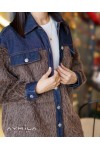 Denim Garneli Buklet Ceket