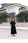 Nakışlı Elbise Siyah