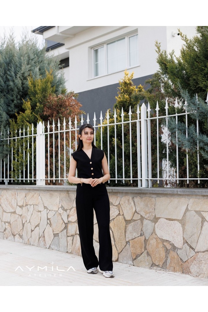 ZR Yelekli Takım Siyah