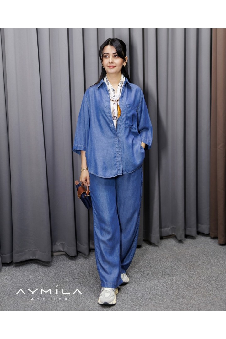 Açık Mavi Kot Takım