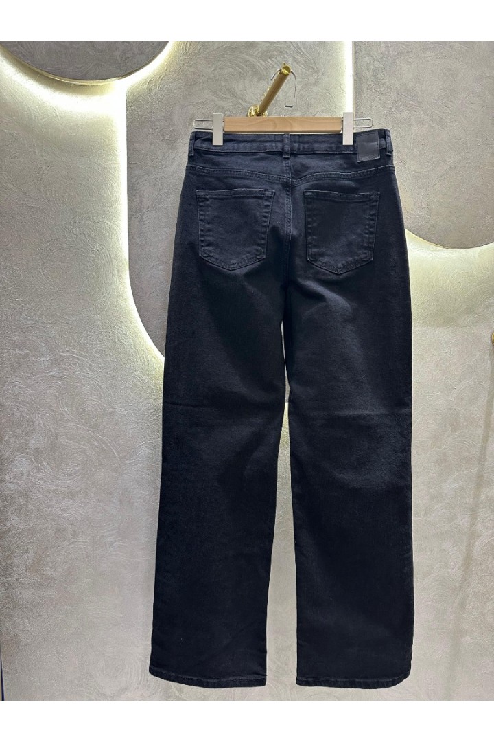 PCS Siyah Bol Düz Paça Jean