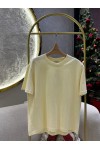 Dilvin Dekoratif Dikişli Bisiklet Yaka Açık Sarı T-shirt 