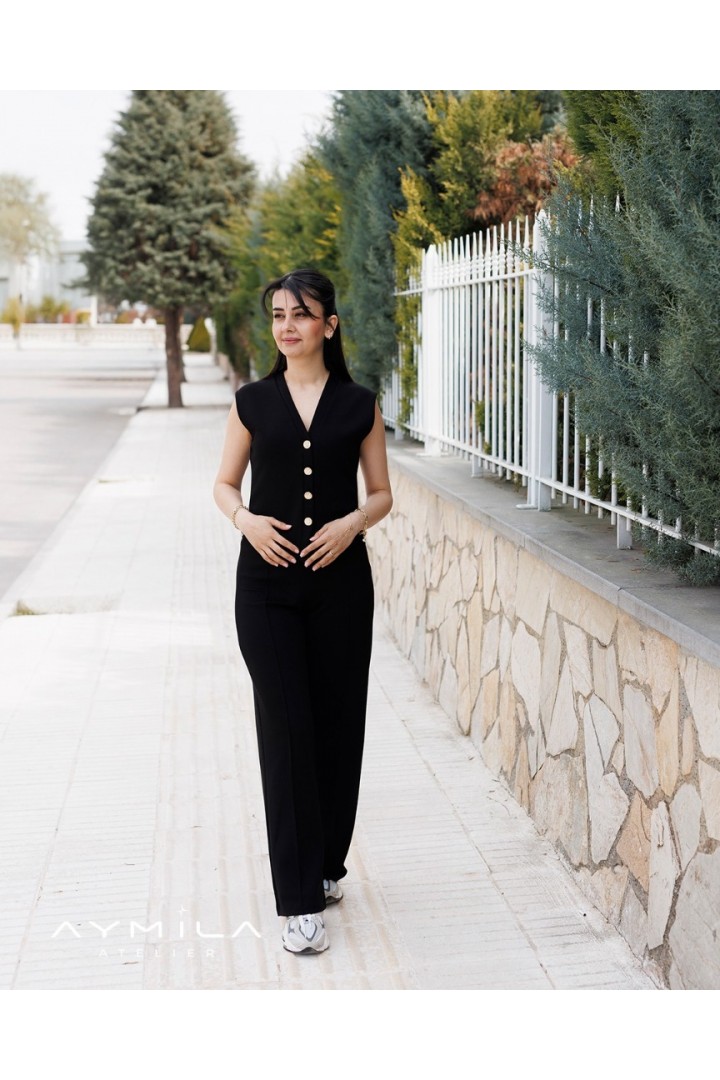 ZR Yelekli Takım Siyah