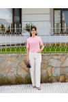 Cep Ayıcıklı Kısa Kol Triko Pembe
