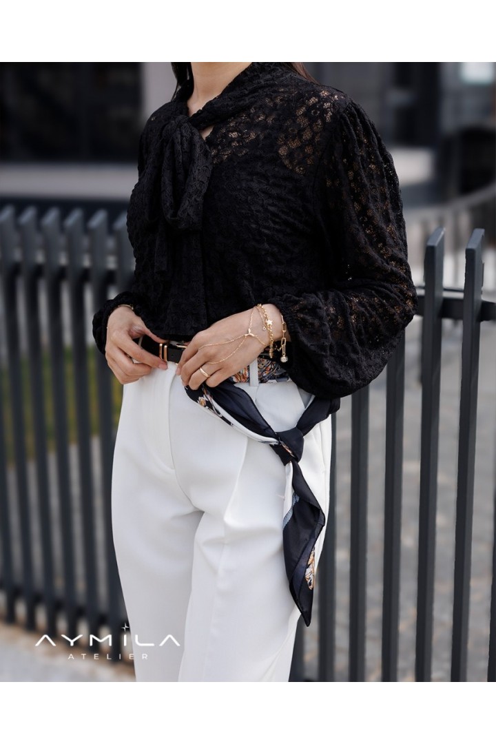 Dantelli Bluz Siyah Dantelli Bluz Siyah