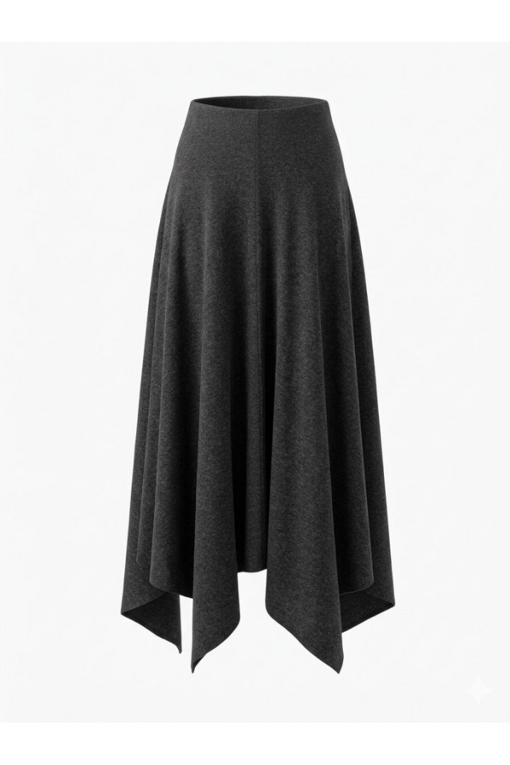 KAROL Düğmeli Uzun Etek Kahve